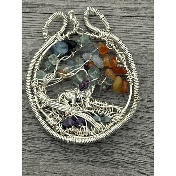 Handmade Wire Rainbow Bridge Pendant . Measures 2.5” - Picture 2 of 2